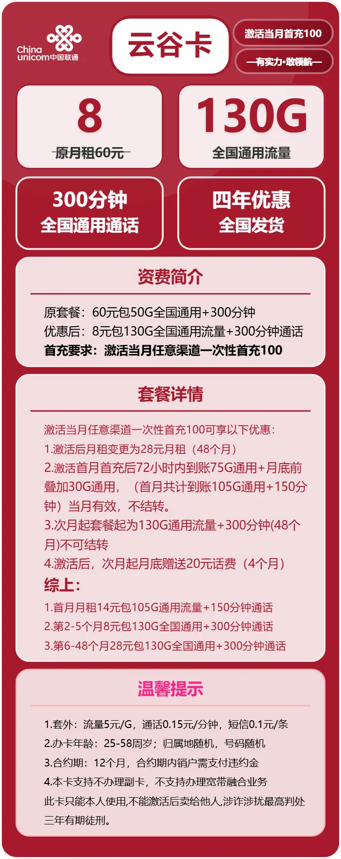 联通云谷卡