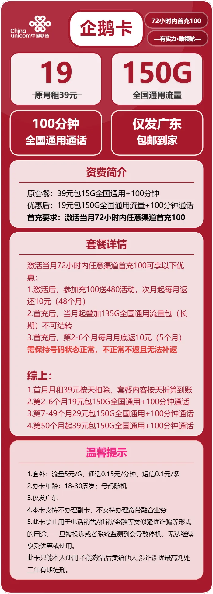 联通企鹅卡