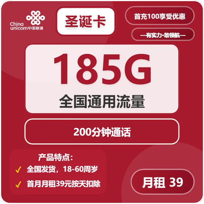 联通圣诞卡