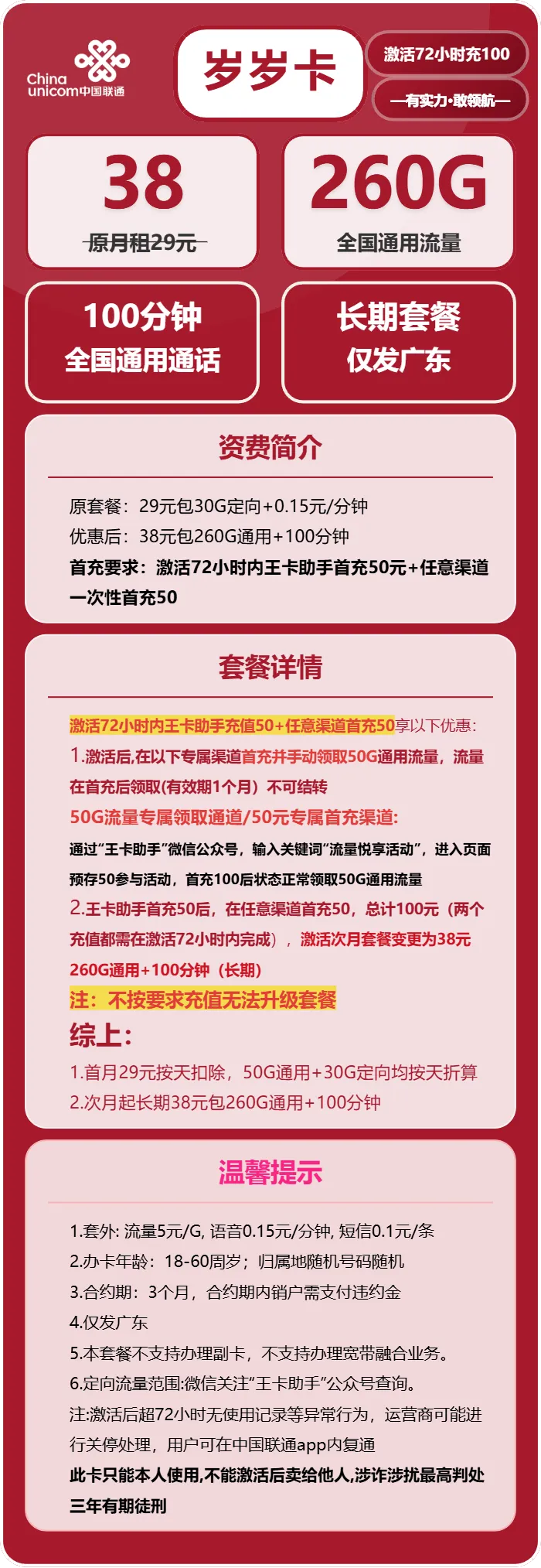 联通岁岁卡