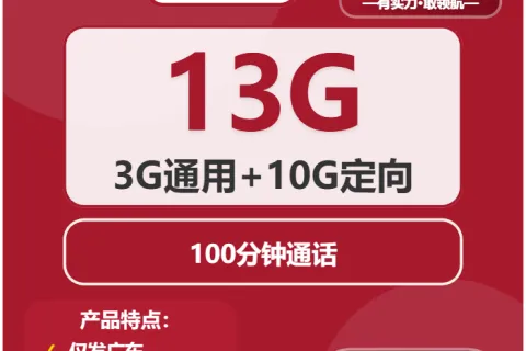 中国联通松针卡10元包3G通用+10G定向+100分钟套餐概括