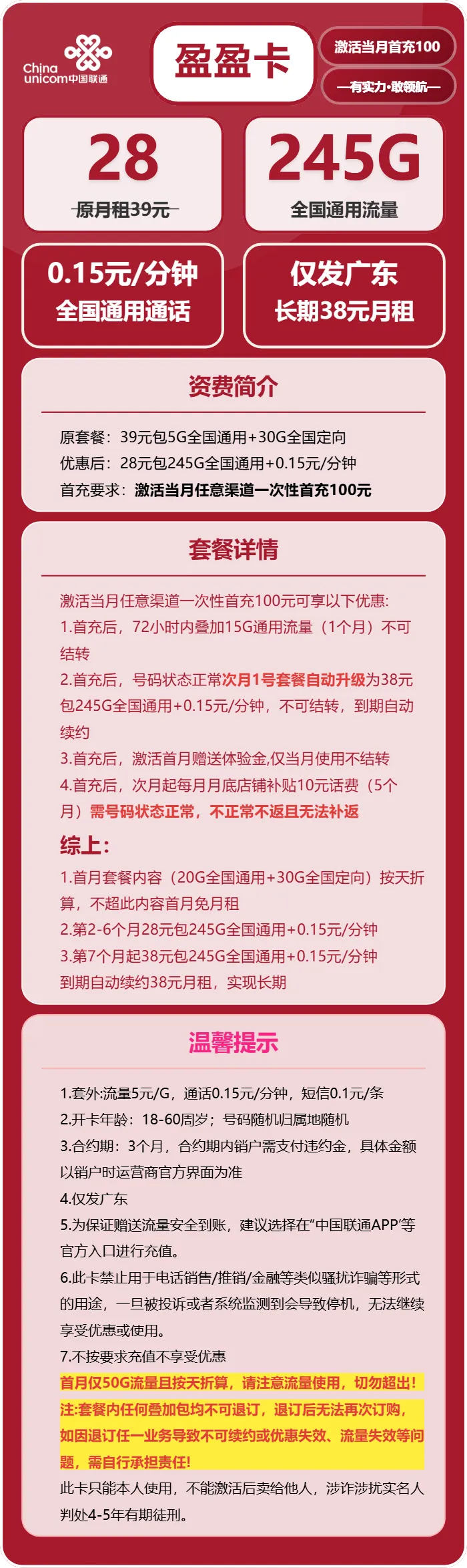 联通盈盈卡