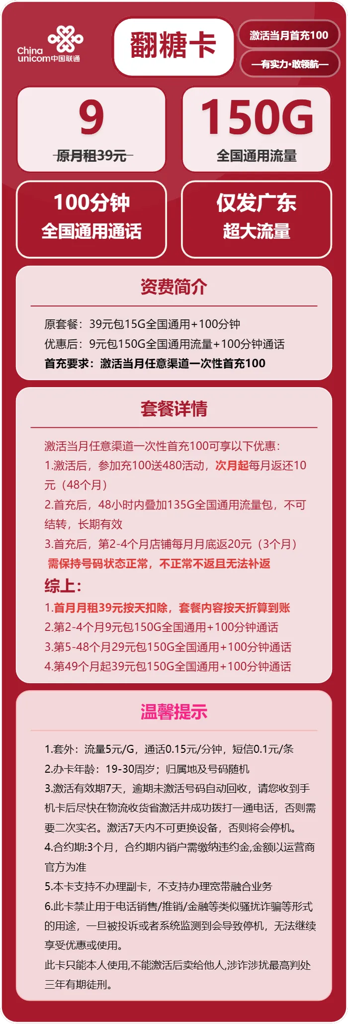 联通翻糖卡