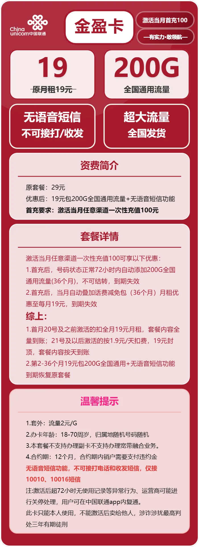 联通金盈卡